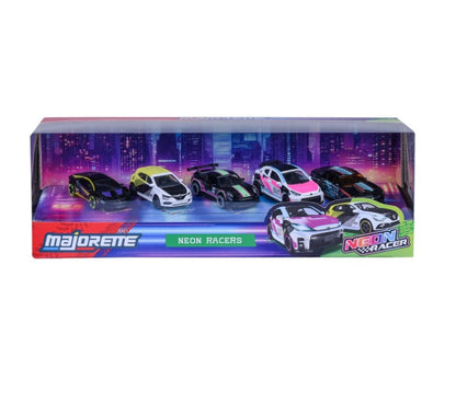 Majorette - Neon Racer - 5 Piece Gift Pack - 1:64 Scale