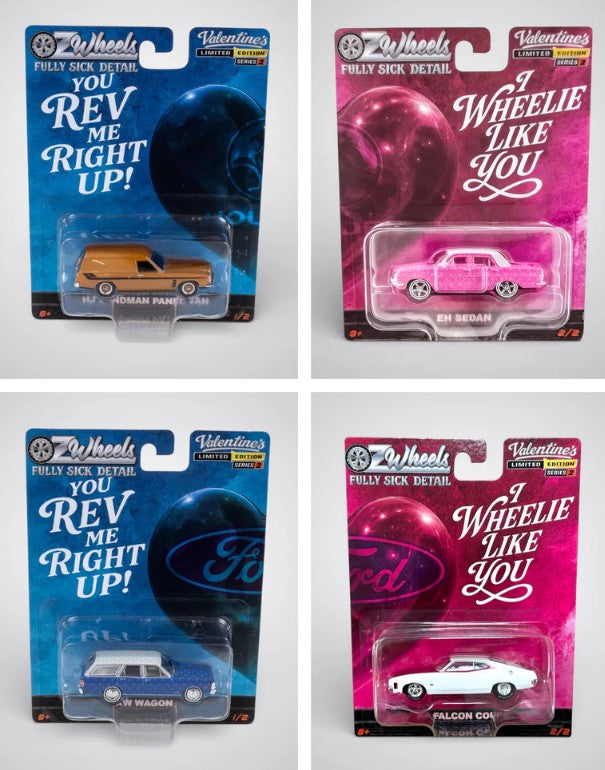 Oz Wheels - Valentines Day - Ford XA Falcon Coupe (Pink Card) - 1:64 Scale