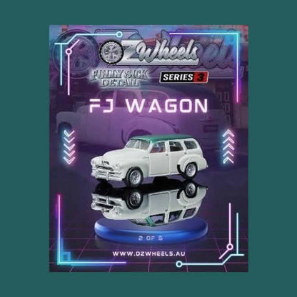 Oz Wheels - Fully Sick Detail - Series 3 - Holden FJ Wagon (White/Green) - 1:64 Scale