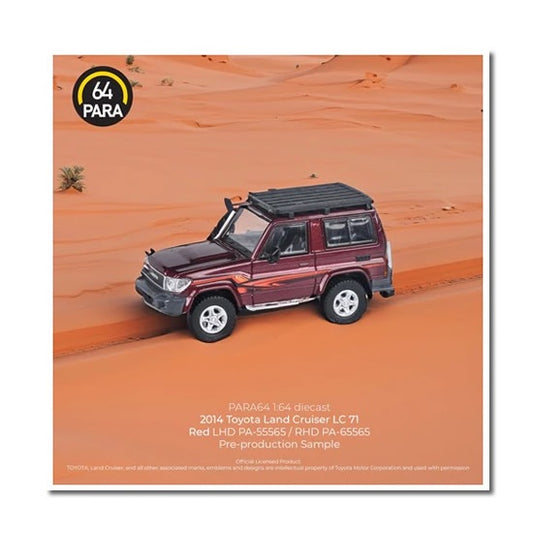 Para64 - 2014 Toyota Land Cruiser 71 (LHD) Red - 1:64 Scale