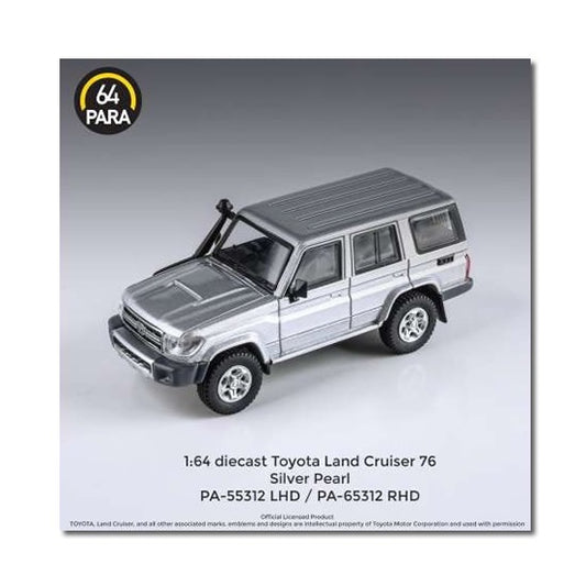 Para64 - Toyota Land Cruiser LC76 (Silver Pearl) - 1:64 Scale