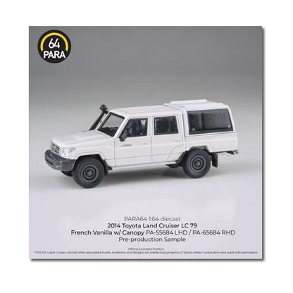 Para64  - Toyota Land Cruiser LC79 with Canopy (French Vanilla) - 1:64 Scale