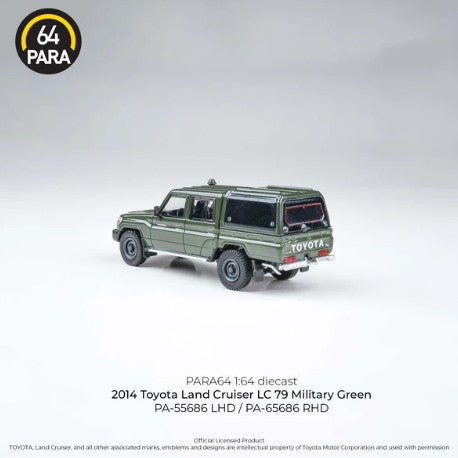 Para64 - 2014 Toyota Land Cruiser Dbl Cab Pickup LC79 Military Green - 1:64 Scale