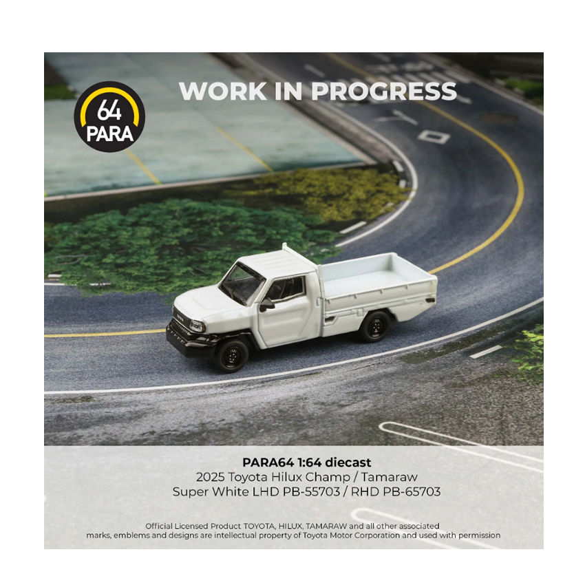 Para64 - 2025 Toyota Hilux Champ Tamaraw (Super White) - 1:64 Scale