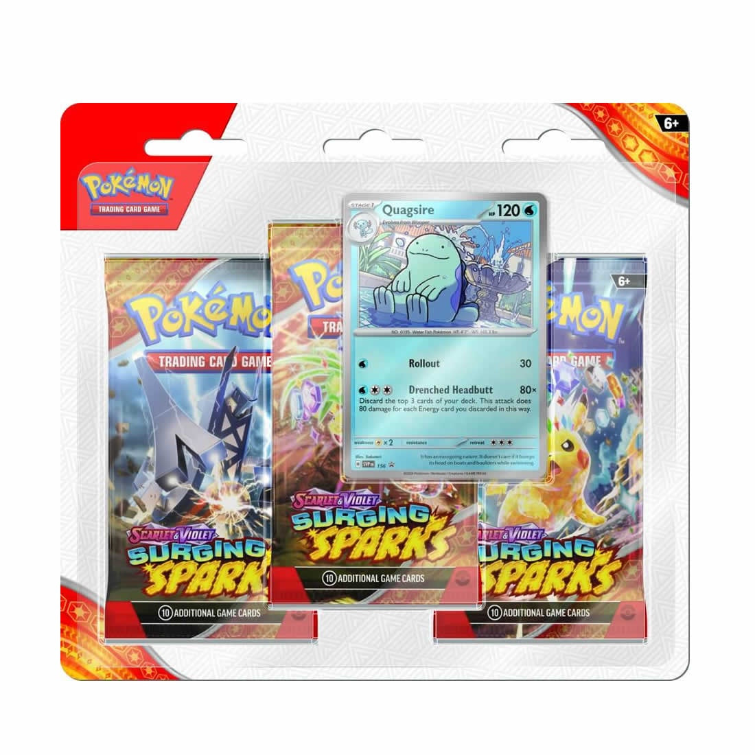 Pokemon TCG - Scarlet & Violet: Surging Sparks 3 Pack Blister - Quagsire