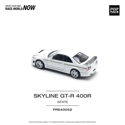 Pop Race - Nissan Skyline GT-R (R33) 400R (White) - 1:64 Scale