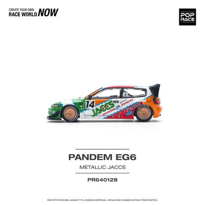Pop Race - Honda Civic 'Pandem' EG6 (Metallic Jaccs) - 1:64 Scale