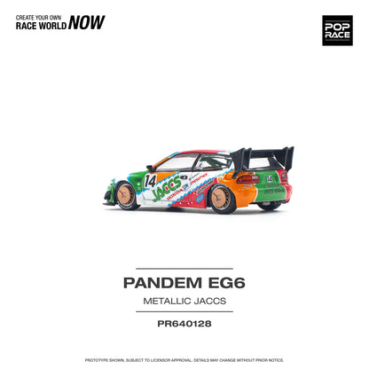 Pop Race - Honda Civic 'Pandem' EG6 (Metallic Jaccs) - 1:64 Scale