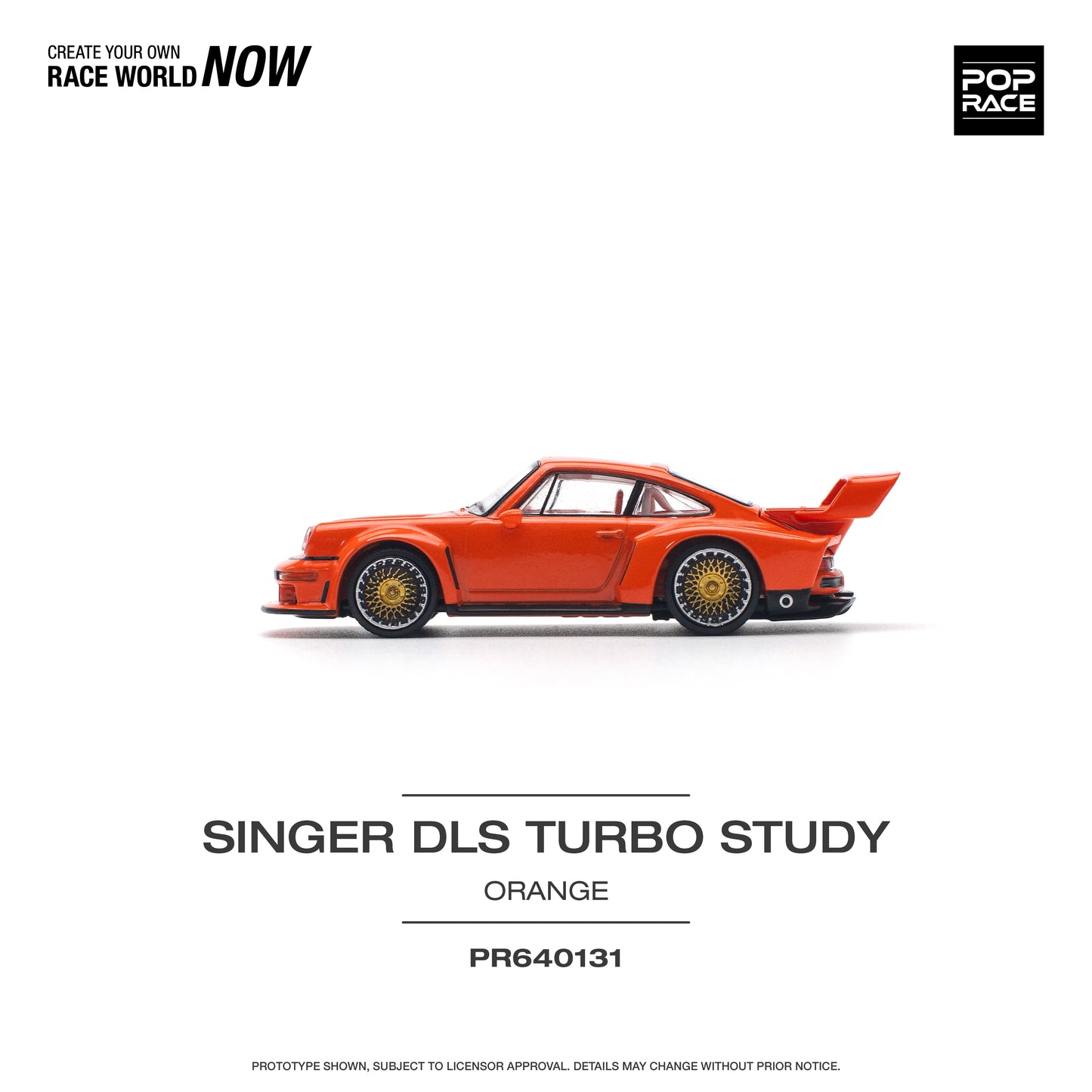 Pop Race - Singer DLS Turbo Study (Orange) - 1:64 Scale