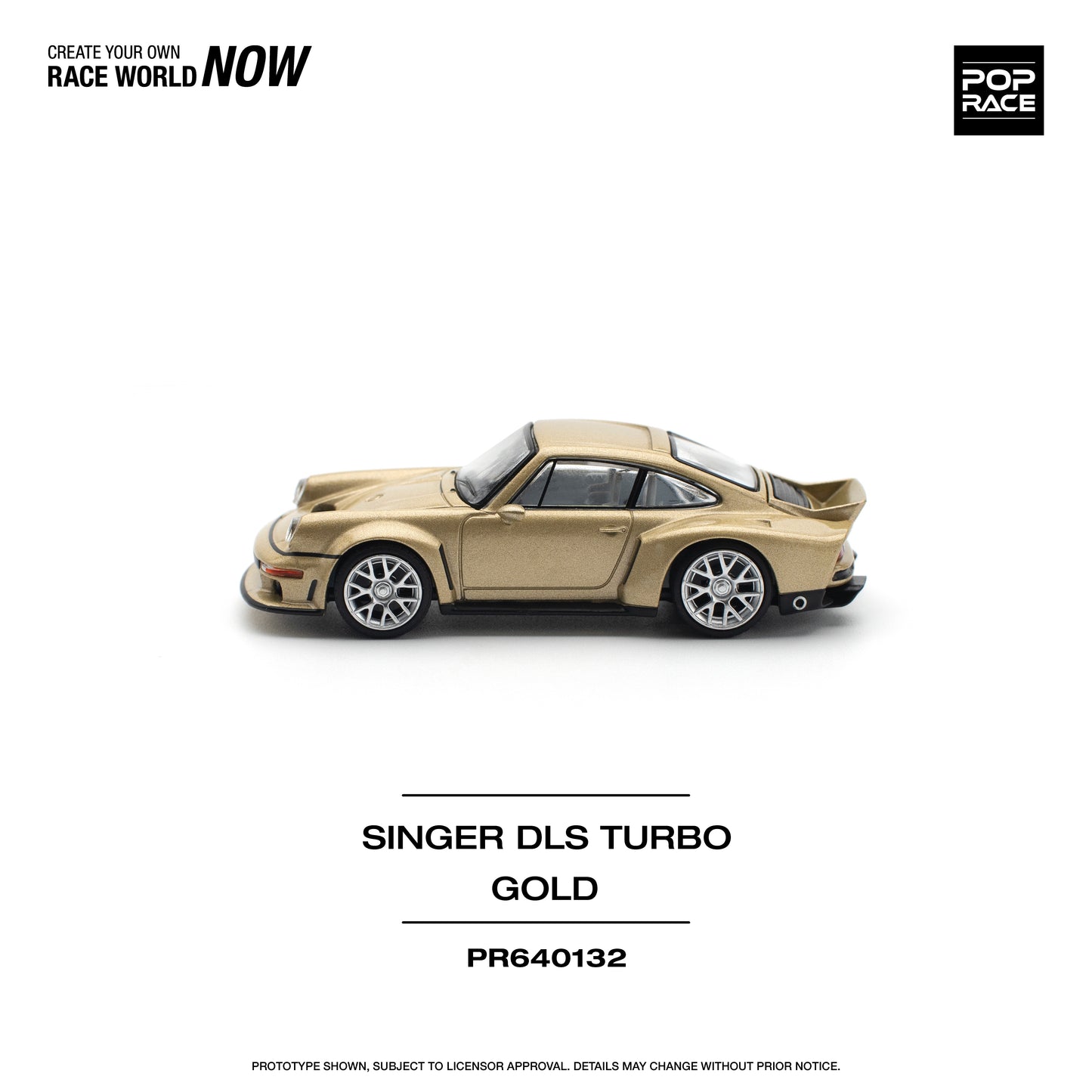 Pop Race - Singer DLS Turbo Study (Gold) - 1:64 Scale