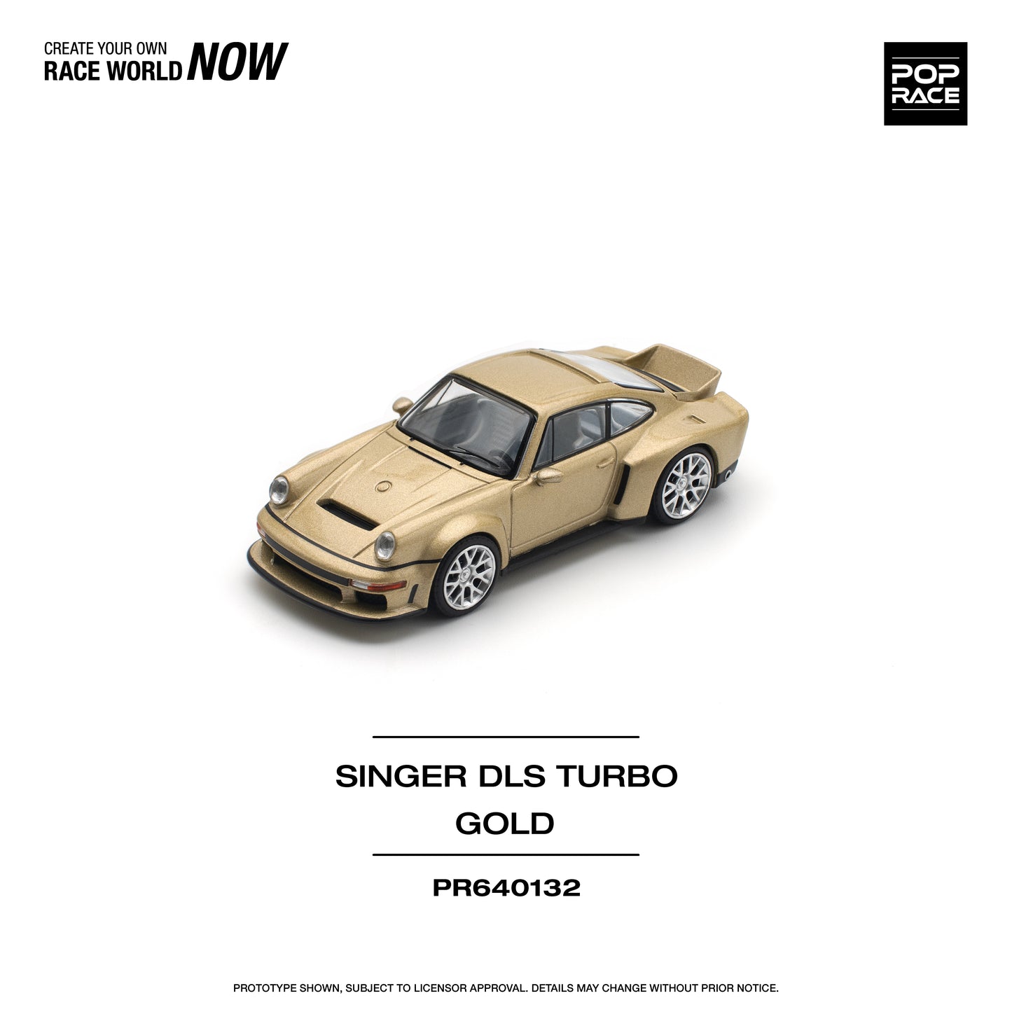 Pop Race - Singer DLS Turbo Study (Gold) - 1:64 Scale