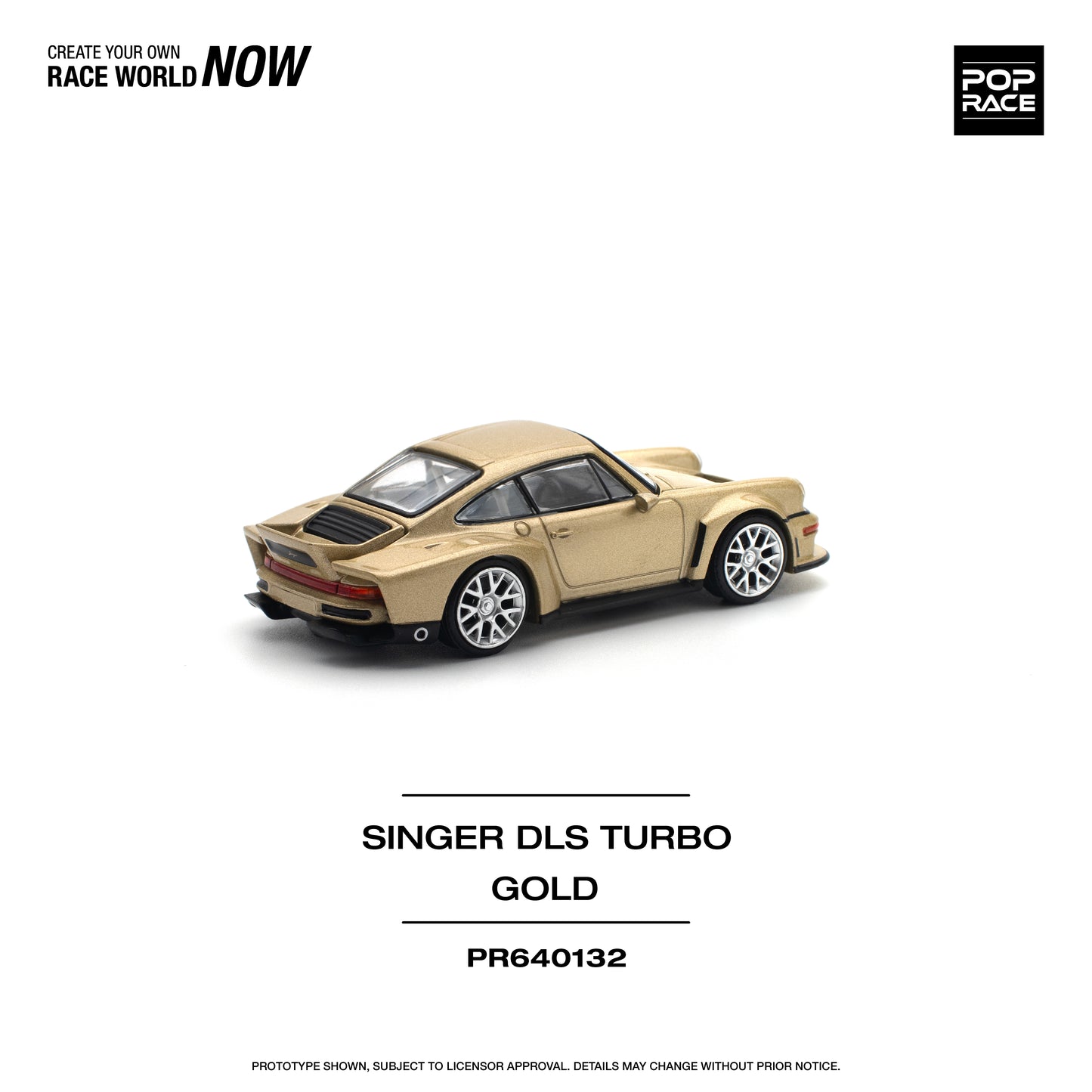 Pop Race - Singer DLS Turbo Study (Gold) - 1:64 Scale