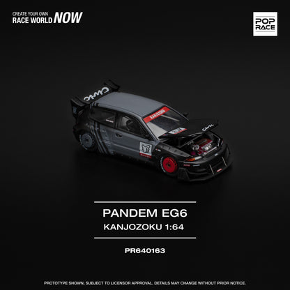 Pop Race - Honda Civic 'Pandem' EG6 Kanjozoku - 1:64 Scale