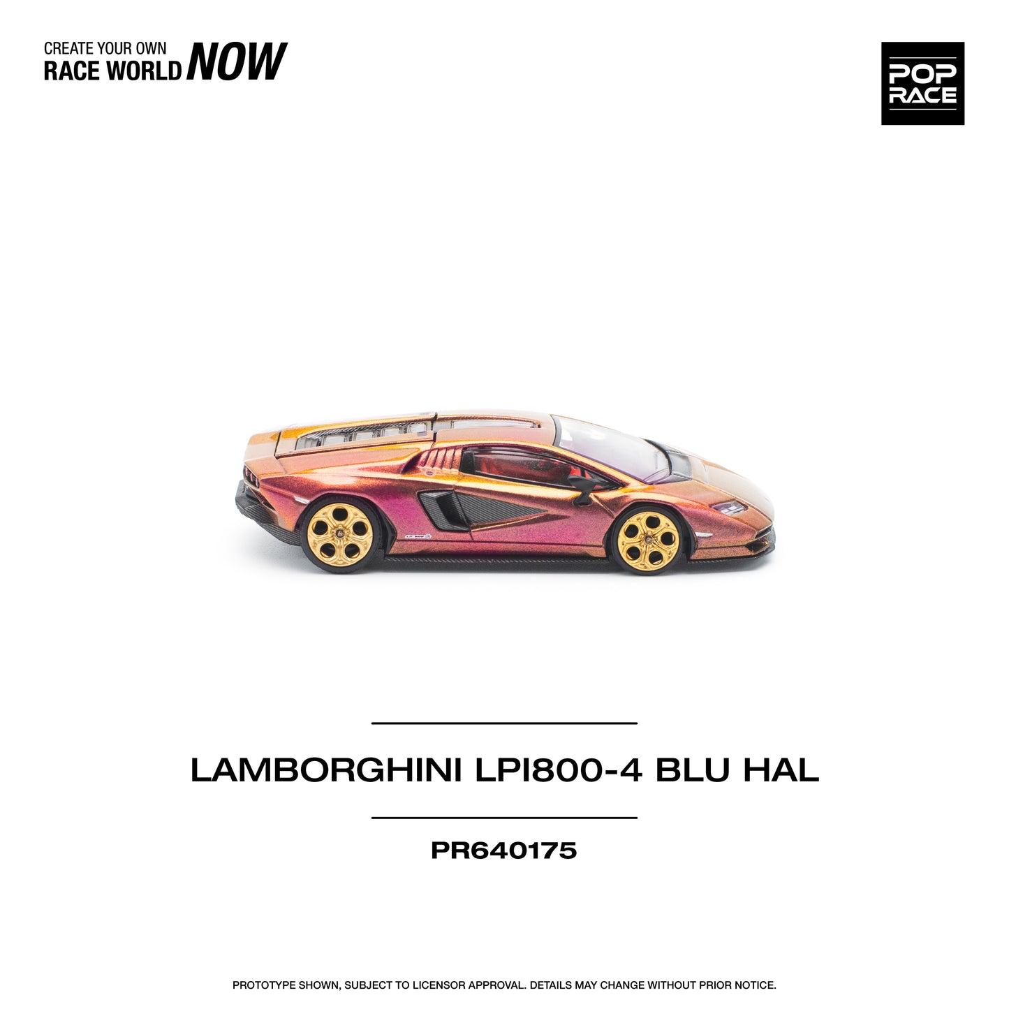 Pop Race - Lamborghini LPI800-4 (Blue Hal) - 1:64 Scale