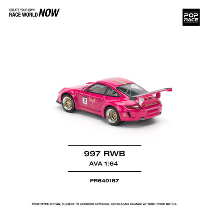 Pop Race - RWB 997 #12 'Ava Hotel' (Pink) - 1:64 Scale