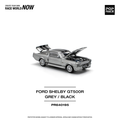 Pop Race - Ford Shelby Mustang GT500R (Grey/Black) - 1:64 Scale