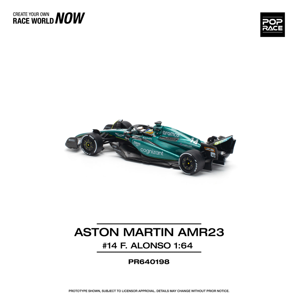 Pop Race - Aston Martin Aramco Formula 1 F1 Team (AMR23) - #14 Fernando Alonso