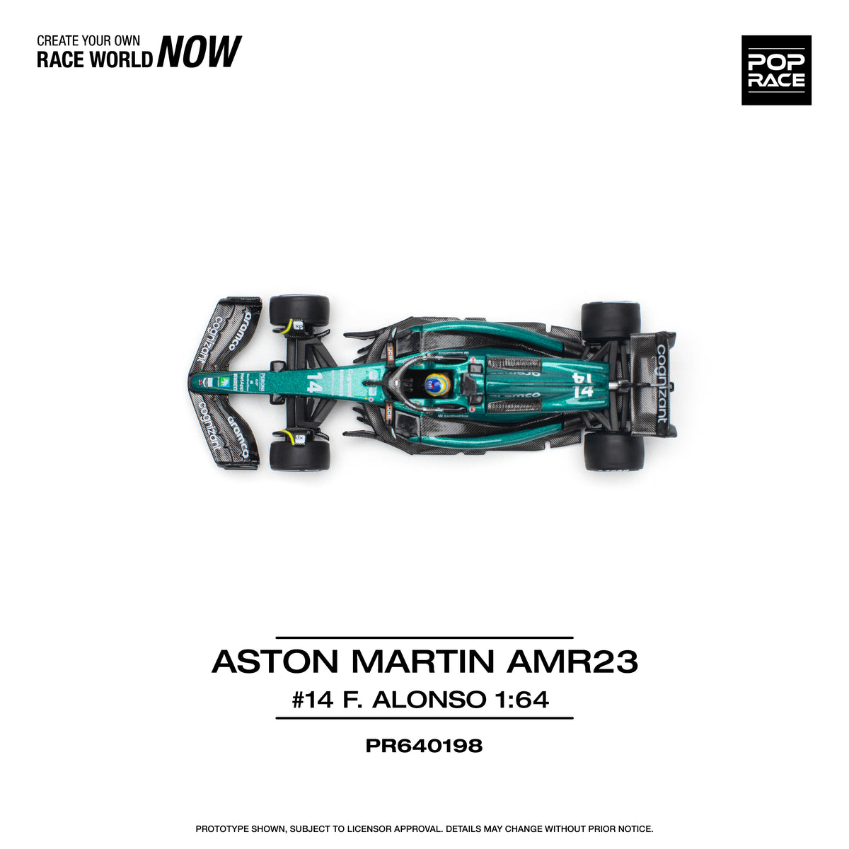 Pop Race - Aston Martin Aramco Formula 1 F1 Team (AMR23) - #14 Fernando Alonso