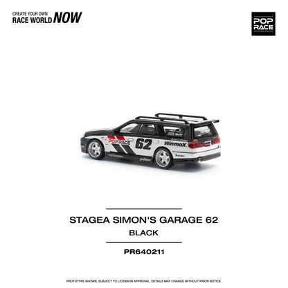 Pop Race - Nissan Stagea 'Simons Garage #62' - 1:64 Scale