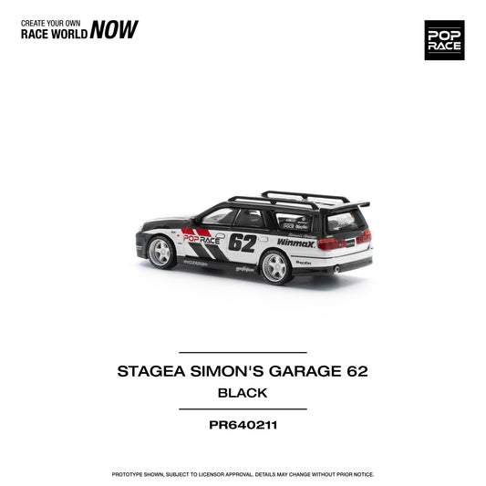 Pop Race - Nissan Stagea 'Simons Garage #62' - 1:64 Scale