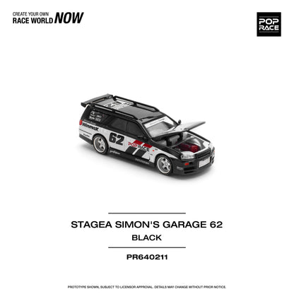 Pop Race - Nissan Stagea 'Simons Garage #62' - 1:64 Scale