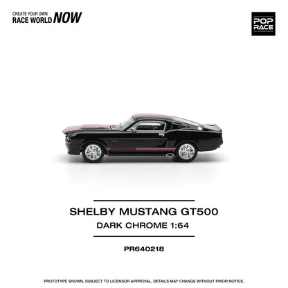Pop Race - Ford Shelby Mustang GT500 (Dark Chrome) - 1:64 Scale