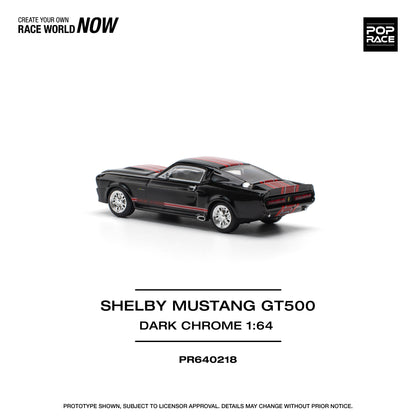 Pop Race - Ford Shelby Mustang GT500 (Dark Chrome) - 1:64 Scale