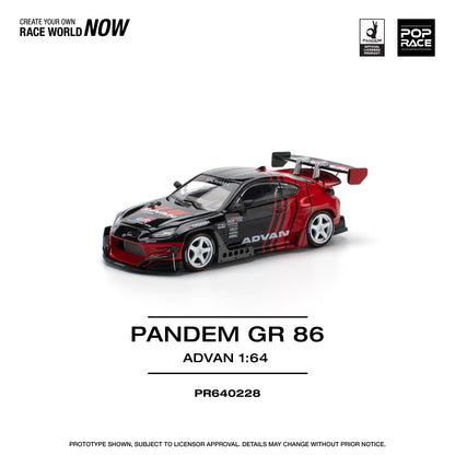 Pop Race - Toyota Pandem GR86 'Advan' - 1:64 Scale