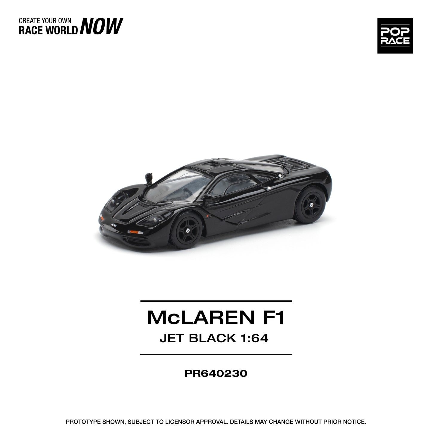 Pop Race - McLaren F1 (Jet Black) - 1:64 Scale