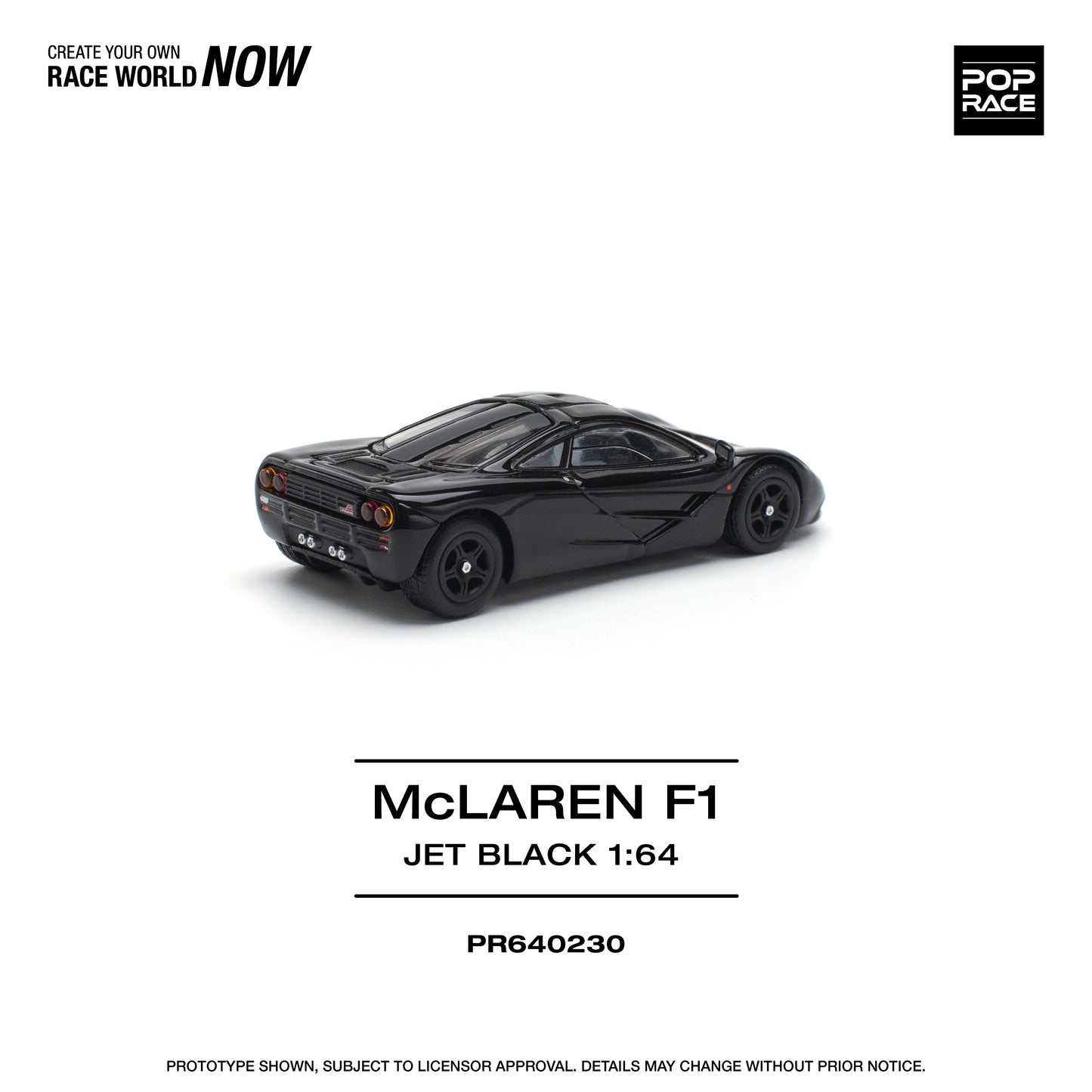 Pop Race - McLaren F1 (Jet Black) - 1:64 Scale