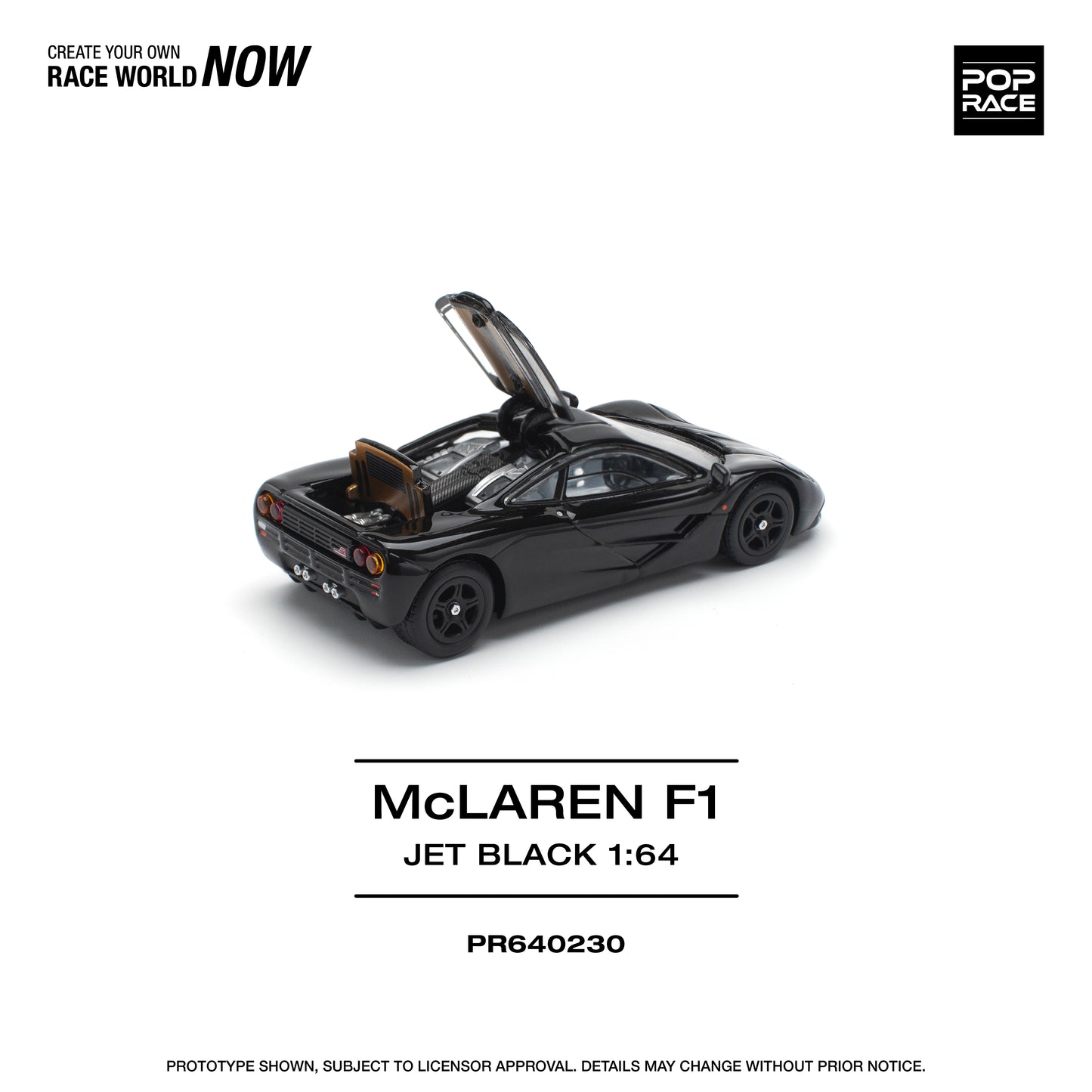 Pop Race - McLaren F1 (Jet Black) - 1:64 Scale