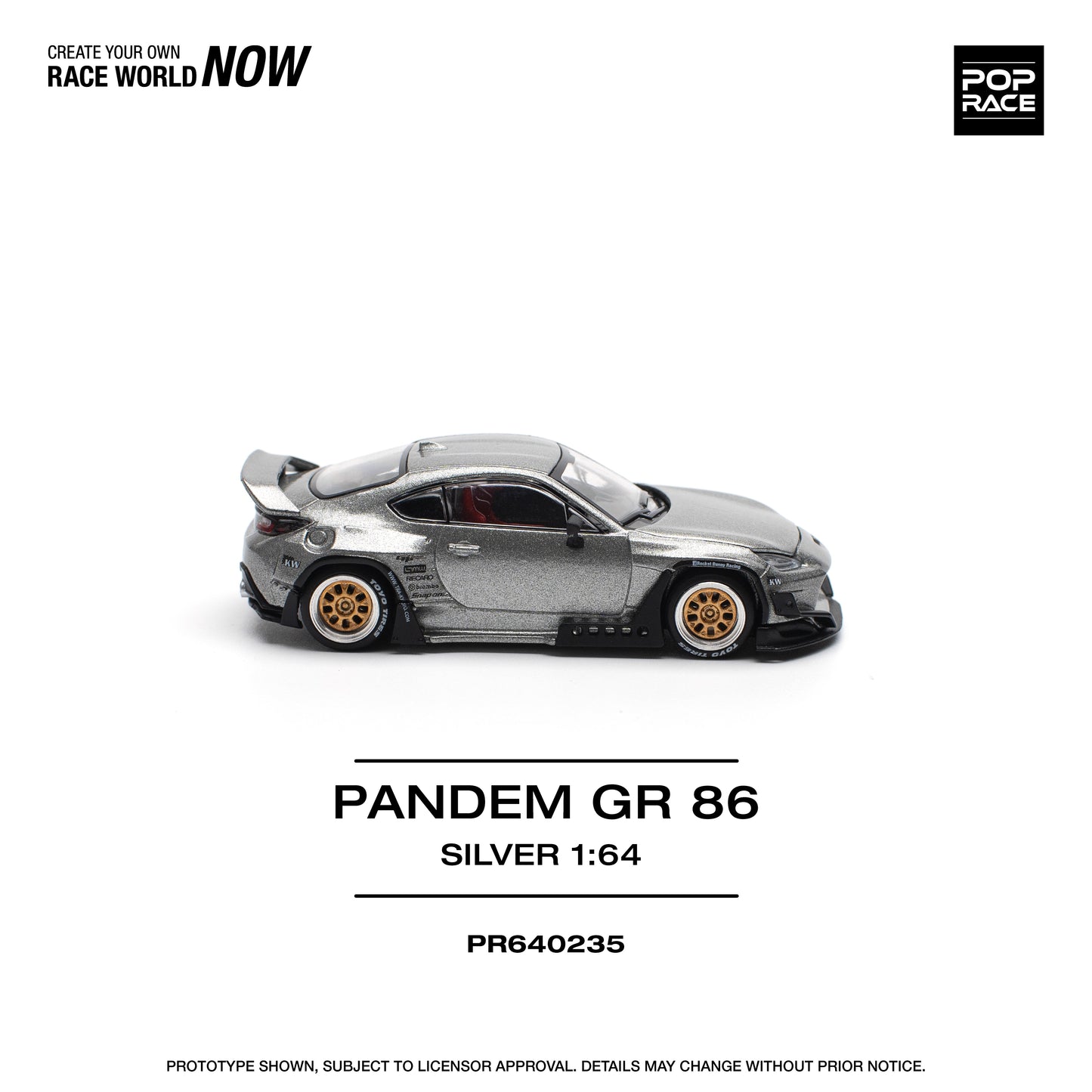 Pop Race - Pandem Toyota GR 86 (Silver)