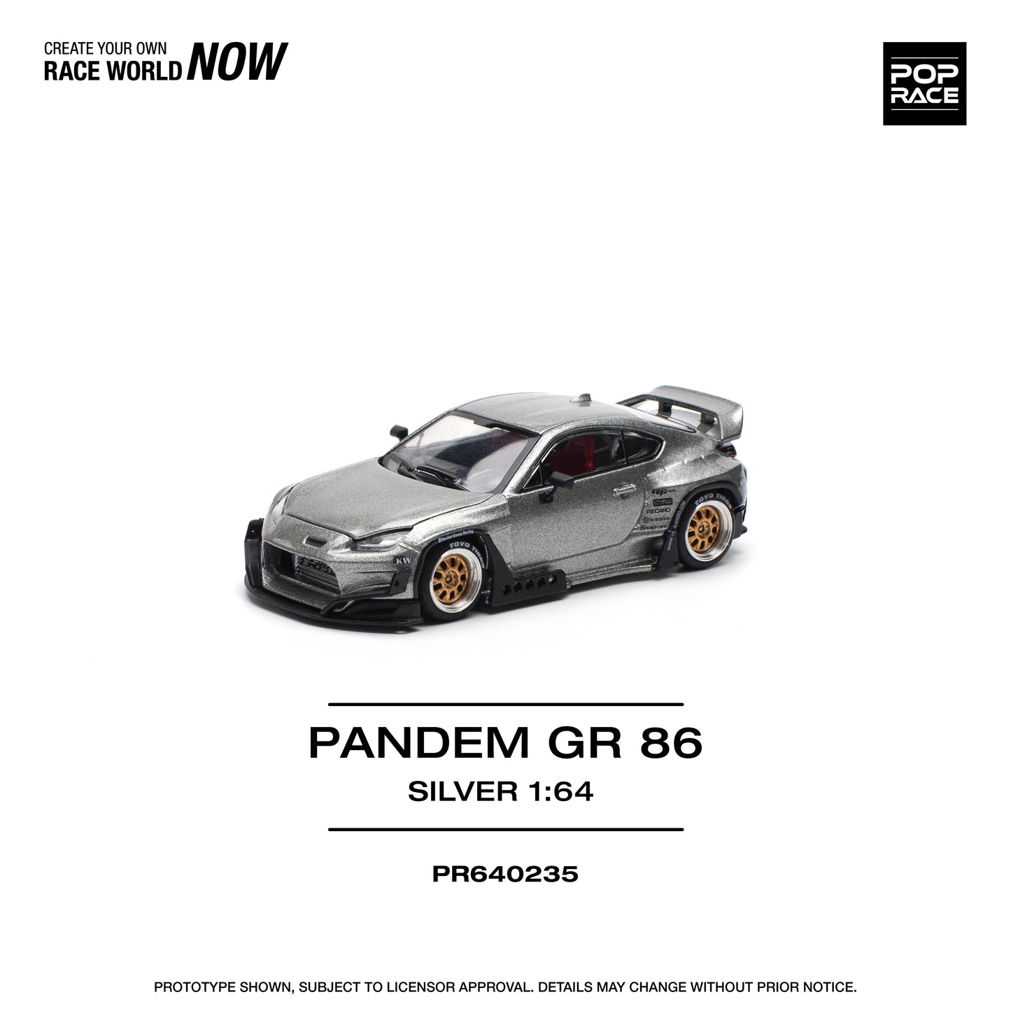 Pop Race - Pandem Toyota GR 86 (Silver)