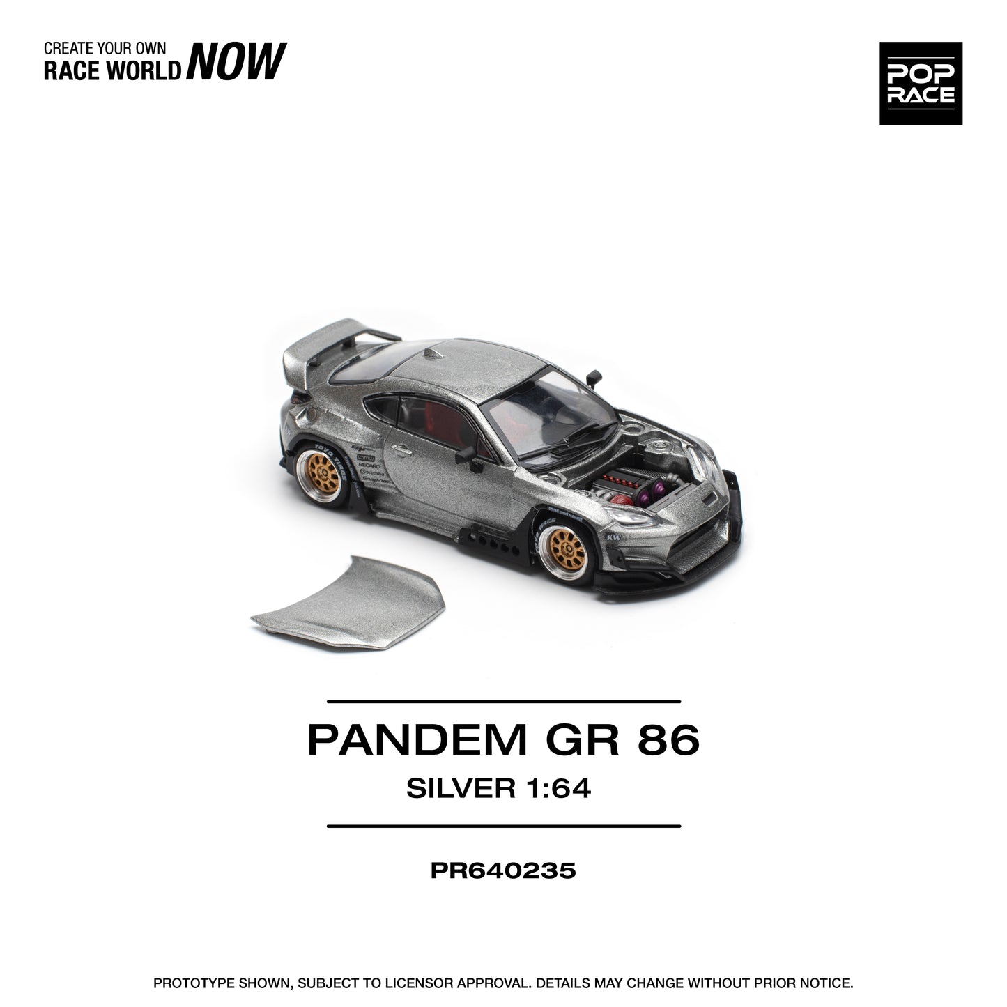 Pop Race - Pandem Toyota GR 86 (Silver)