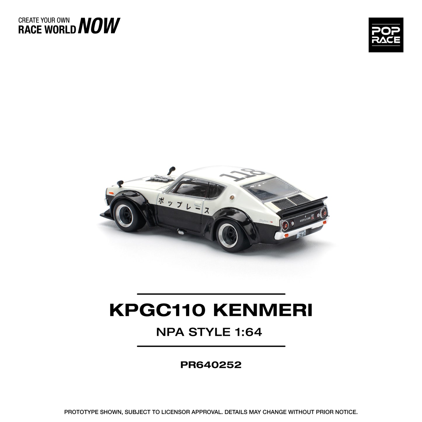 Pop Race - Nissan Skyline GT-R V8 Drift (KPGC110) Kenmeri NPA Style