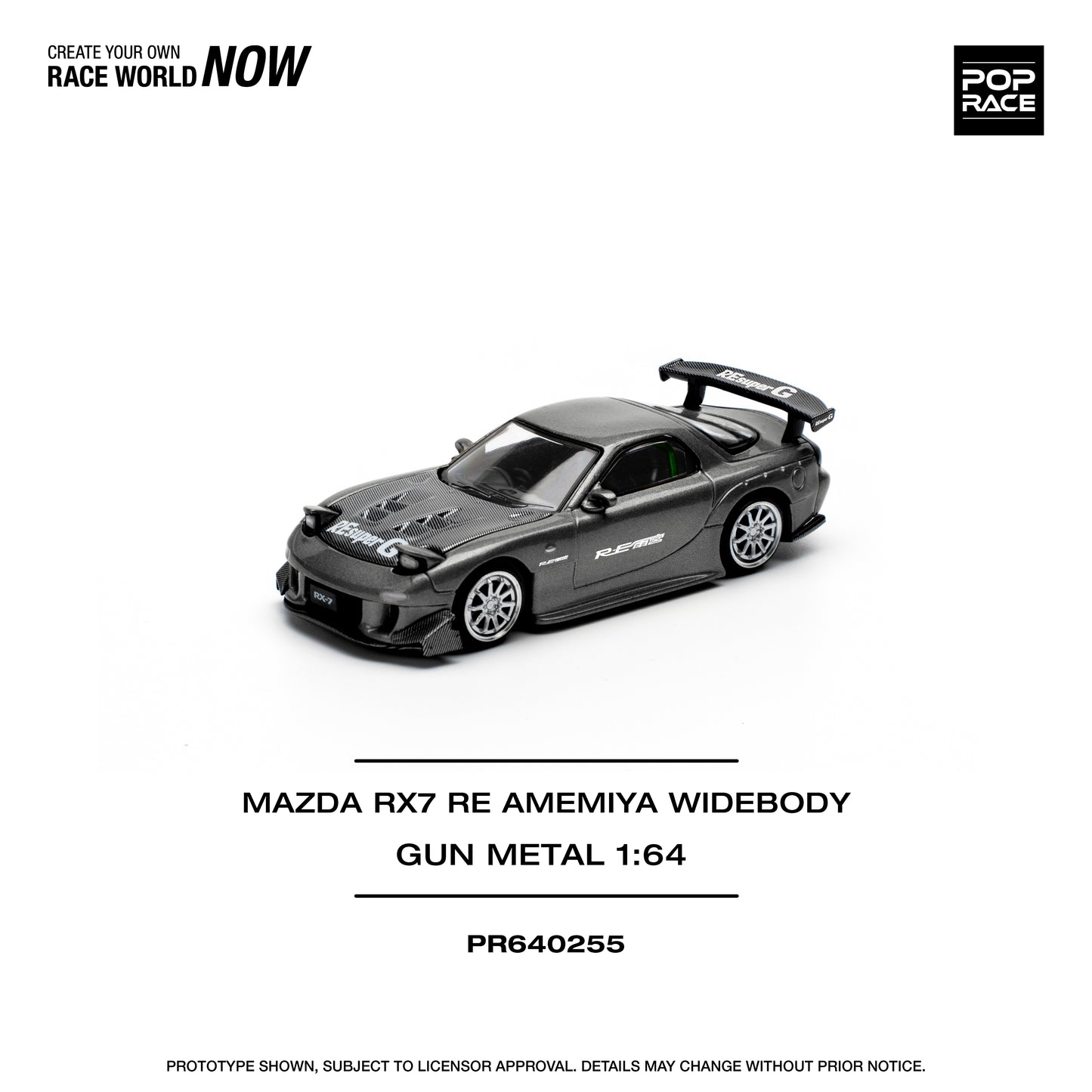 Pop Race - Mazda RX-7 Re-Amemiya Widebody (Gun Metal)