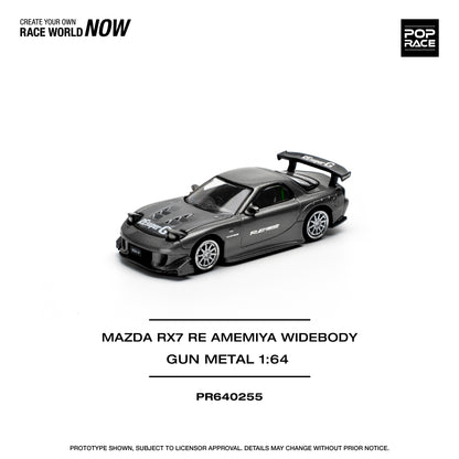 Pop Race - Mazda RX-7 Re-Amemiya Widebody (Gun Metal)