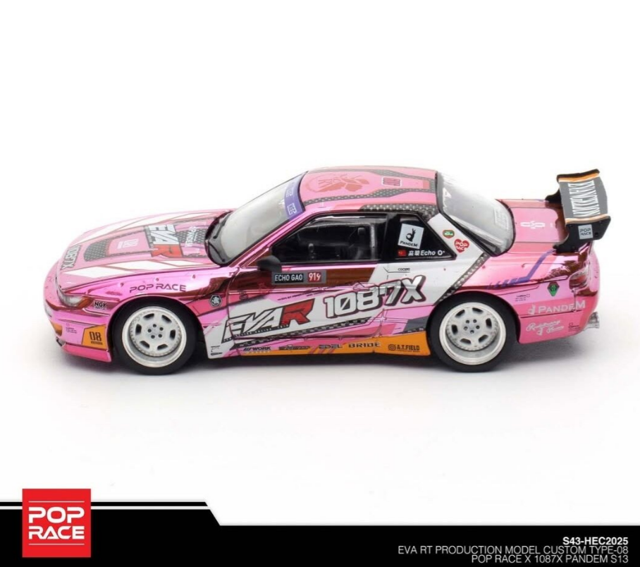 Pop Race - Pandem Silvia (S13) EVA RT Production Model Type-08 - 1:64 Scale