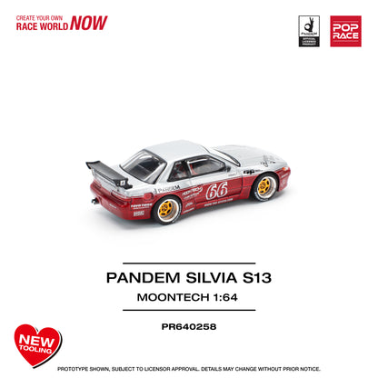 Pop Race - Nissan Pandem Silvia (S13) 'Moontech #66' - 1:64 Scale