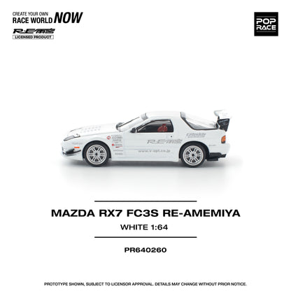 Pop Race - Mazda RX-7 (FC3S) Re-Amemiya (White) - 1:64 Scale
