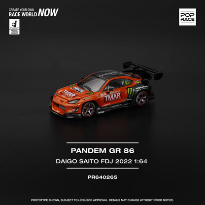 Pop Race - Pandem Toyota GR 86 'Diago Saito FDJ 2022 - 1:64 Scale