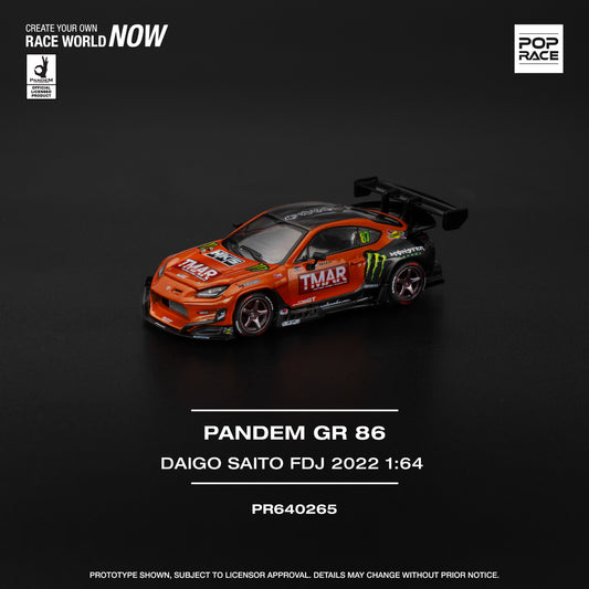 Pop Race - Pandem Toyota GR 86 'Diago Saito FDJ 2022 - 1:64 Scale