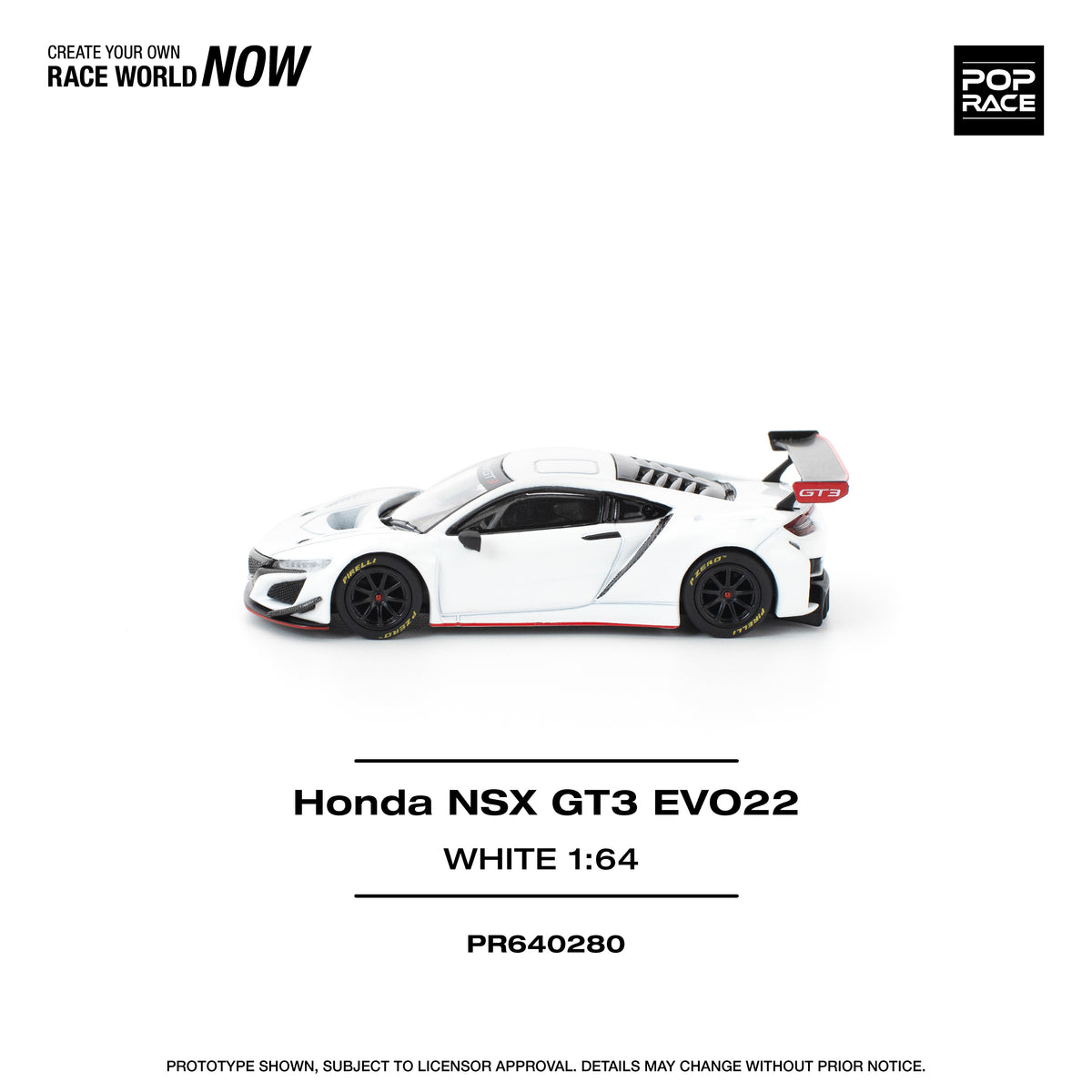 Pop Race - Honda NSX GT3 EVO22 (White)