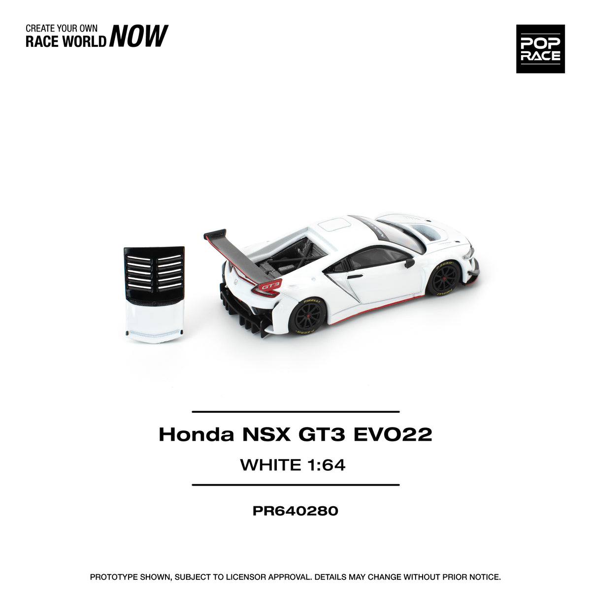 Pop Race - Honda NSX GT3 EVO22 (White)