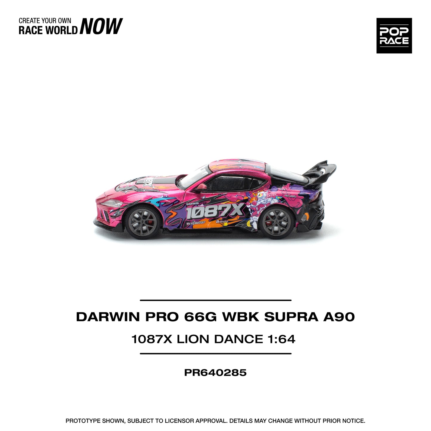 Pop Race - Toyota Supra (A90) Darwin Pro 66G WBK #1087 - 1:64 Scale