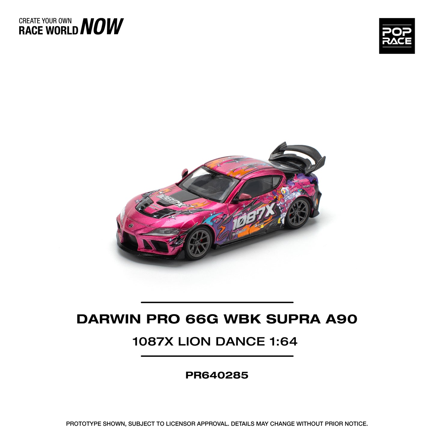 Pop Race - Toyota Supra (A90) Darwin Pro 66G WBK #1087 - 1:64 Scale