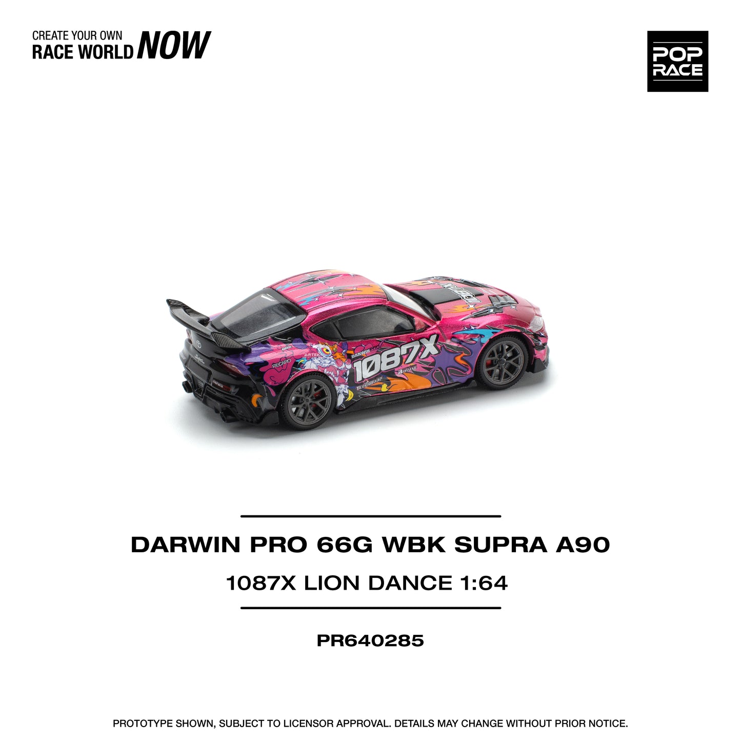 Pop Race - Toyota Supra (A90) Darwin Pro 66G WBK #1087 - 1:64 Scale