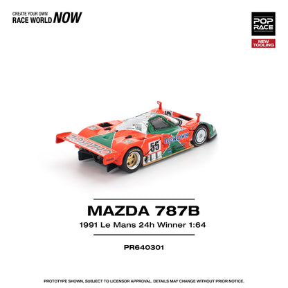 Pop Race - Mazda 787B 1991 LeMans 25h Winner - 1:64 Scale