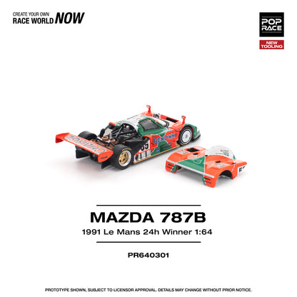 Pop Race - Mazda 787B 1991 LeMans 25h Winner - 1:64 Scale