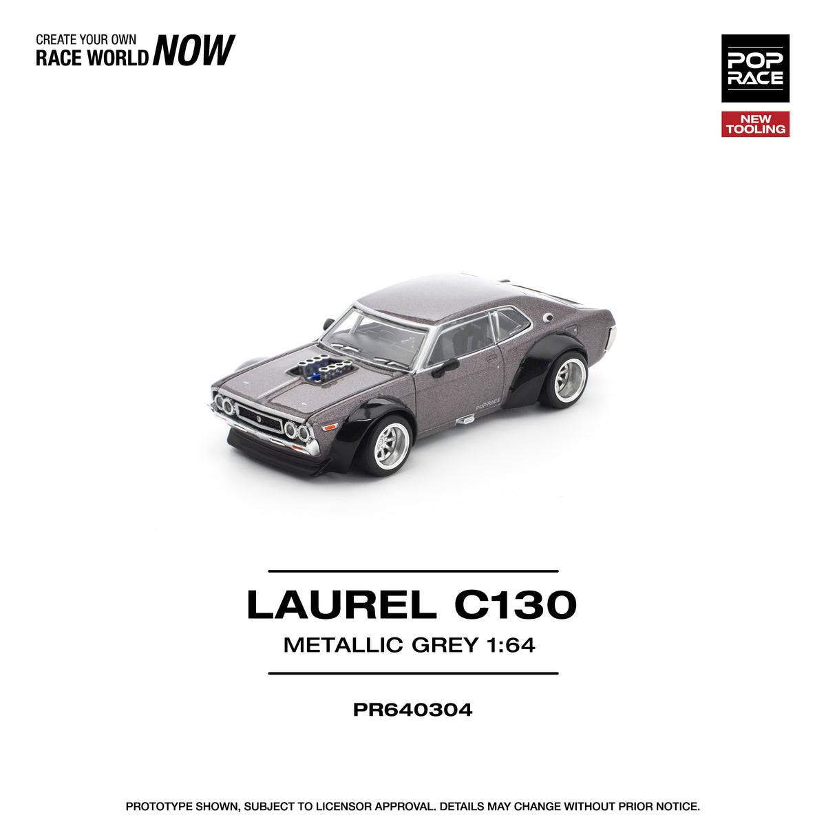 Pop Race - Nissan Laurel C130 (Metallic Grey)